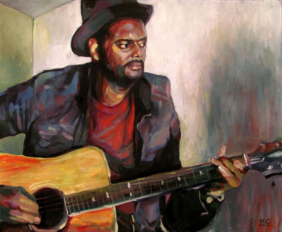 Oil Paintings, Crossroad - Homage to Robert Johnson, 40x50 cm, Author Marketa Cenkerova