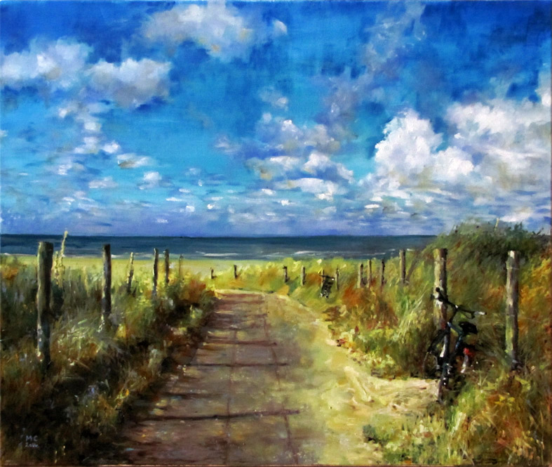 Oil Paintings, The Beach, Oil on Canvas, 50x60 cm, 2015