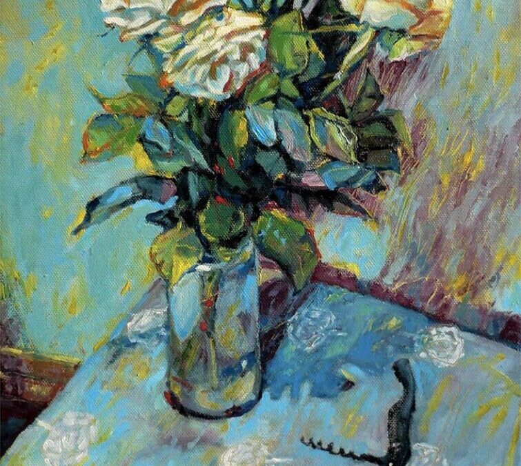White Roses – My Homage to Van Gogh