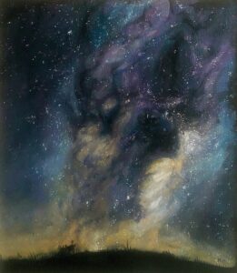 Oil Paintings, Milky Way, Oil on Wood, Author Marketa Cenkerova