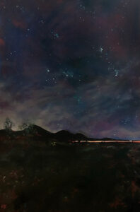 Oil Paintings, Midnight Highway, Oil on Canvas, 40x60 cm