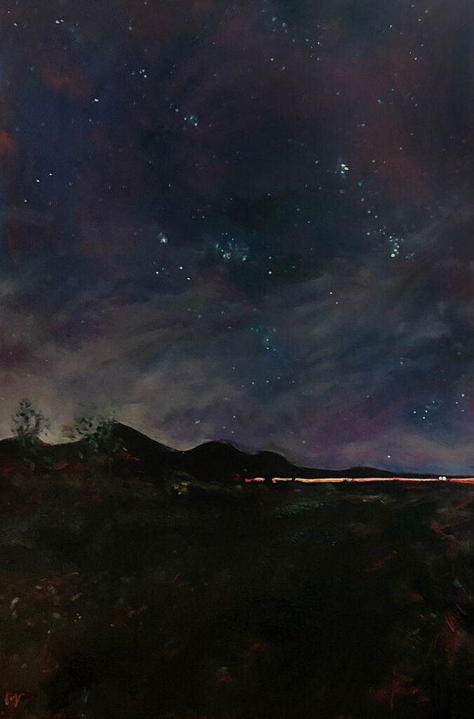 Oil Paintings, Midnight Highway, Oil on Canvas, 40x60 cm