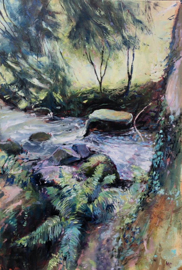 Oil Paintings, The Forest Creek, Oil on Canvas