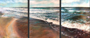 Oil Paintings, Baltic Sea, Triptych, Oil on Canvas, Author Marketa Cenkerova