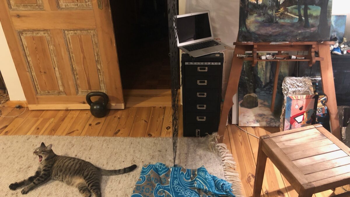 My Painting Crisis, the Cat and the Pope