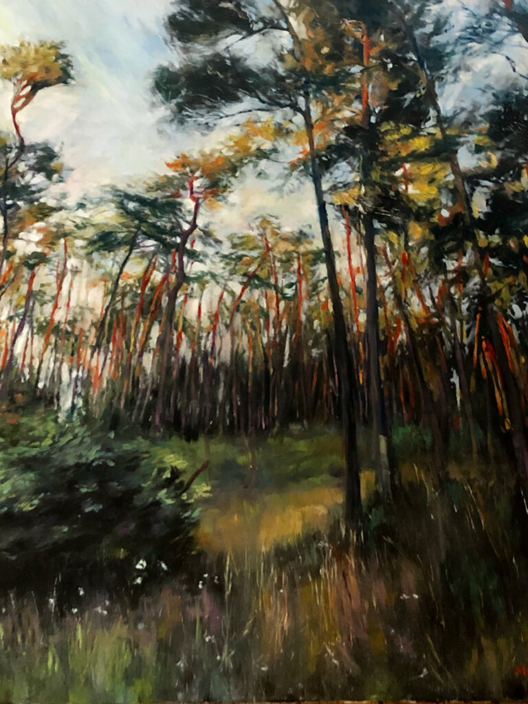 Tree Trunks in Red – The Process